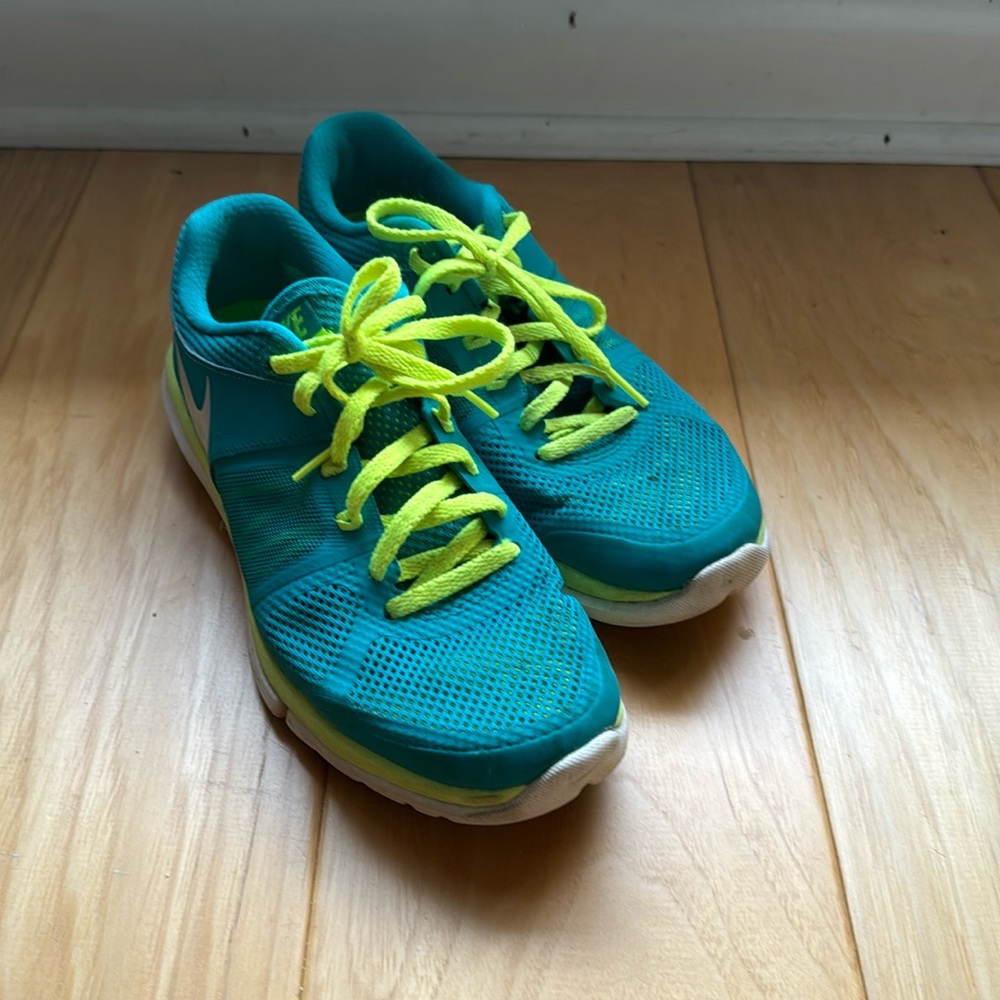 Nike Womens 7 Flex 2014 RN 642767-300 Mint Running Shoes Lace Up Low Top